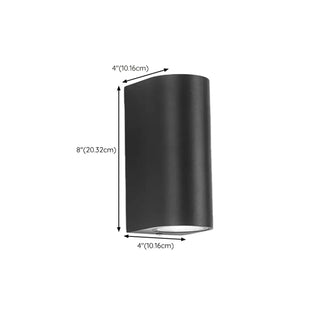 Modern Black Square Outdoor Up Down Wall Light Zawala Image - 27