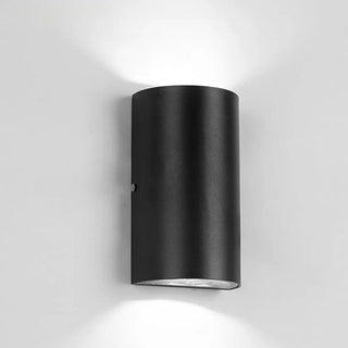 Modern Black Square Outdoor Up Down Wall Light Zawala Image - 5