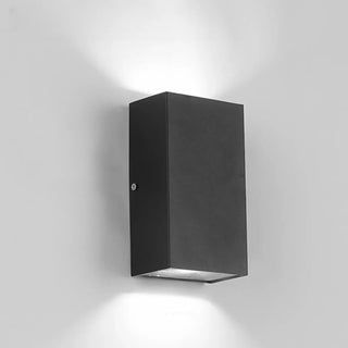 Modern Black Square Outdoor Up Down Wall Light Zawala Image - 6