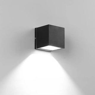 Modern Black Square Outdoor Up Down Wall Light Zawala Image - 7