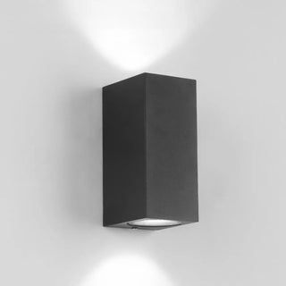 Modern Black Square Outdoor Up Down Wall Light Zawala Image - 8