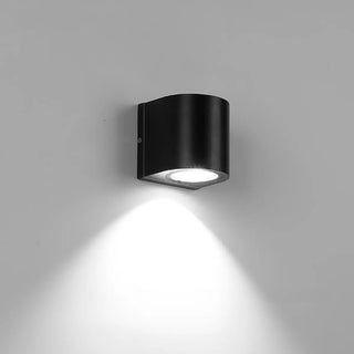 Modern Black Square Outdoor Up Down Wall Light Zawala Image - 9