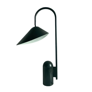 Bedroom Black Unique Cone Geometric Metal Table Lamp Zawala Image - 12