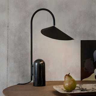 Bedroom Black Unique Cone Geometric Metal Table Lamp Zawala Image - 3