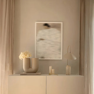 Bedroom Black Unique Cone Geometric Metal Table Lamp Zawala Image - 5