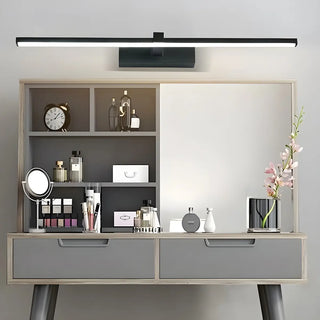 Modern Black Linear LED Bathroom Mirror Vanity Light Zawala Image - 1