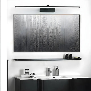 Modern Black Linear LED Bathroom Mirror Vanity Light Zawala Image - 2
