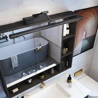 Modern Adjustable Linear Black Metal LED Vanity Light Zawala Image - 3