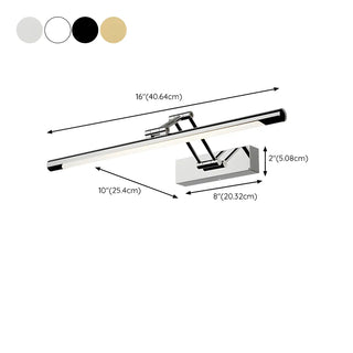 Black Adjustable Modern Linear Bathroom Vanity Light Zawala #size