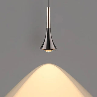 Modern Sleek Black Cone Pendant Light Bedroom Zawala Image - 7