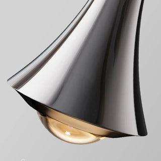 Modern Sleek Black Cone Pendant Light Bedroom Zawala Image - 9