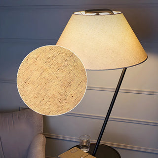 Modish Pagoda Black LED Floor Lamp with Side Table Zawala Image - 5