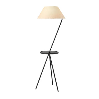 Modish Pagoda Black LED Floor Lamp with Side Table Zawala Image - 8