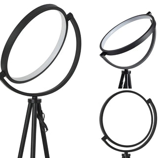 Adjustable Black Tripod Circular Metal LED Floor Lamp Zawala Image - 11