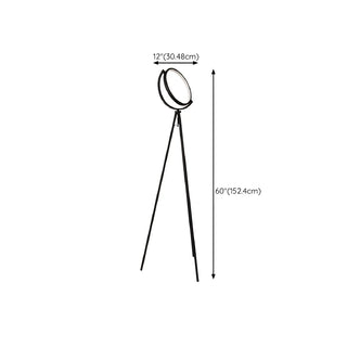 Adjustable Black Tripod Circular Metal LED Floor Lamp Zawala #size