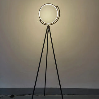 Adjustable Black Tripod Circular Metal LED Floor Lamp Zawala Image - 8
