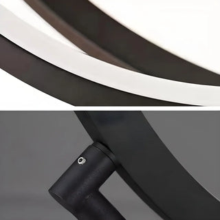 Adjustable Black Tripod Circular Metal LED Floor Lamp Zawala Image - 9