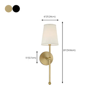 Metal Modern Black Cone Bathroom LED Wall Sconce Zawala #size