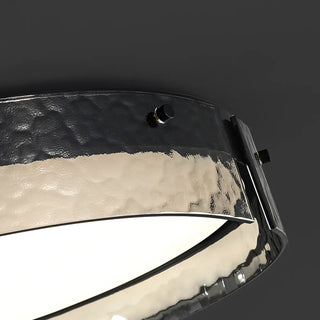 ZOWALA - Modern Black White Circle Flush Mount Light Image - 11