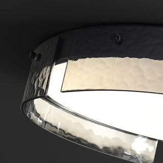 ZOWALA - Modern Black White Circle Flush Mount Light Image - 12