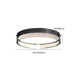 ZOWALA - Modern Black White Circle Flush Mount Light Image - 14