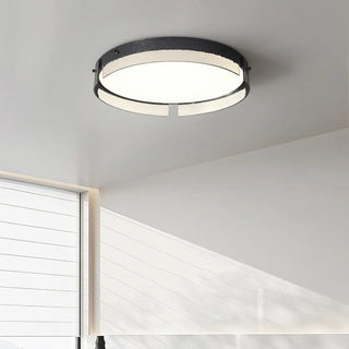 ZOWALA - Modern Black White Circle Flush Mount Light Image - 5