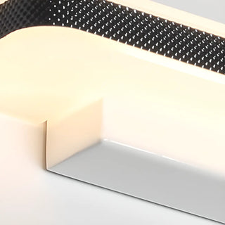 Modern Black Rectangular LED Vanity Light Fixture Zawala Image - 10