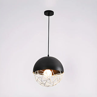 Contemporary Sphere Metal Dining Room White Pendant Light Zawala Image - 4