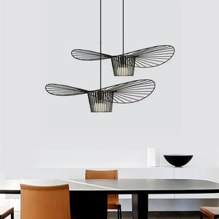 Industrial Black Cage Metal Living Room Pendant Light Zawala Image - 2
