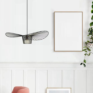 Industrial Black Cage Metal Living Room Pendant Light Zawala Image - 3