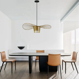 Industrial Black Cage Metal Living Room Pendant Light Zawala Image - 4