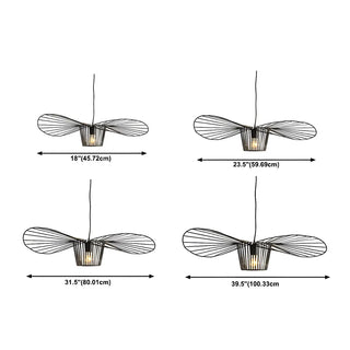 Industrial Black Cage Metal Living Room Pendant Light Zawala Image - 6