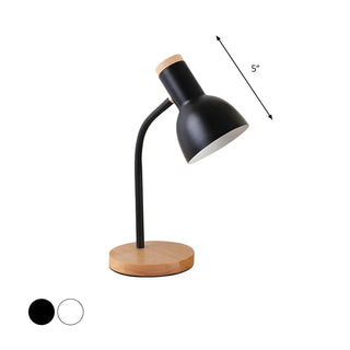 Modern Wood Base Black Metal Adjustable Desk Lamp Zawala #size