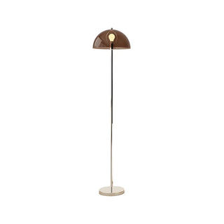Modern Simple Blue Bowl Chrome Metal Floor Lamp Zawala Image - 11