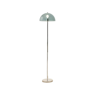 Modern Simple Blue Bowl Chrome Metal Floor Lamp Zawala Image - 14