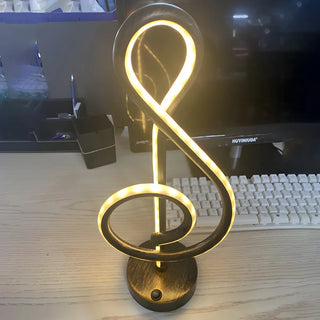 Creative Simple Musical Note LED Decorative Table Lamp Zawala Image - 3