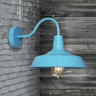 Coastal Barn Metal Bedroom Blue Reading Wall Sconce Zawala Image - 12