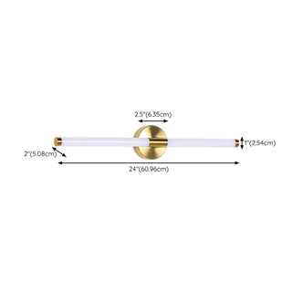 Modern Brass Bar LED Bathroom Mirror Vanity Light Zawala Image - 19