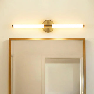 Modern Brass Bar LED Bathroom Mirror Vanity Light Zawala Image - 2