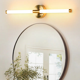 Modern Brass Bar LED Bathroom Mirror Vanity Light Zawala Image - 3