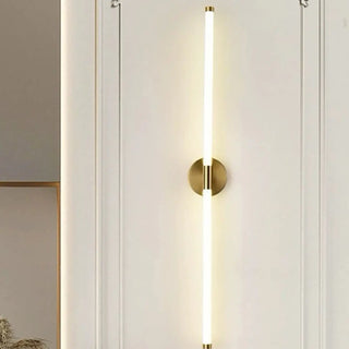 Modern Brass Bar LED Bathroom Mirror Vanity Light Zawala Image - 5