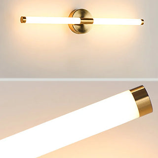 Modern Brass Bar LED Bathroom Mirror Vanity Light Zawala Image - 8