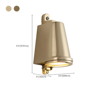 Waterproof Exterior Modern Brass Bell Metal Wall Sconce Zawala #size