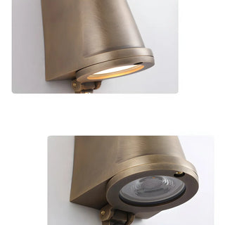 Waterproof Exterior Modern Brass Bell Metal Wall Sconce Zawala Image - 8