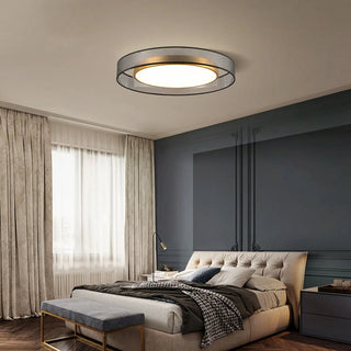 ZOWALA - Modern Bedroom Round Flush Mount Light Image - 1