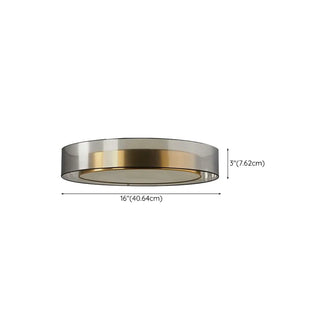 ZOWALA - Modern Bedroom Round Flush Mount Light #size