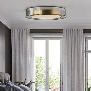ZOWALA - Modern Bedroom Round Flush Mount Light Image - 2