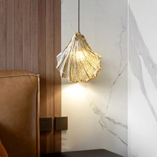 ZOWALA - Modern Shell Glass Pendant Light Flexible Length Image - 1