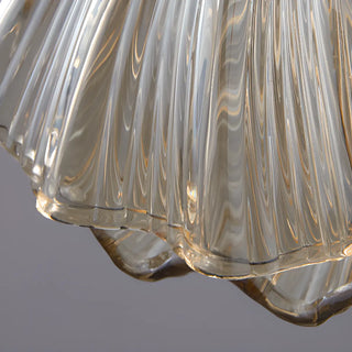 ZOWALA - Modern Shell Glass Pendant Light Flexible Length Image - 10