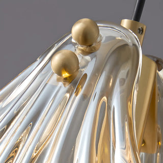 ZOWALA - Modern Shell Glass Pendant Light Flexible Length Image - 11